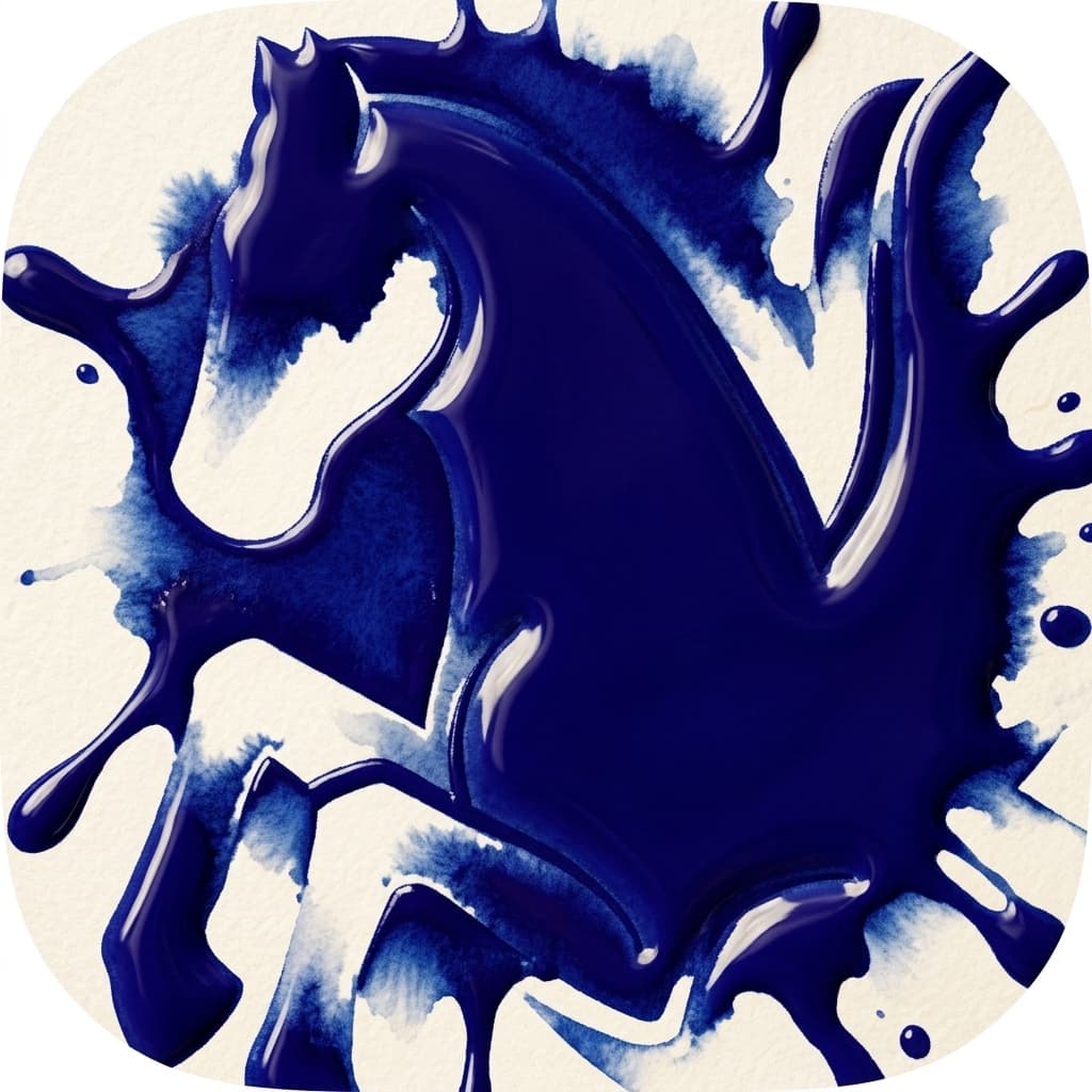 Generated pegasus icon - ink splash