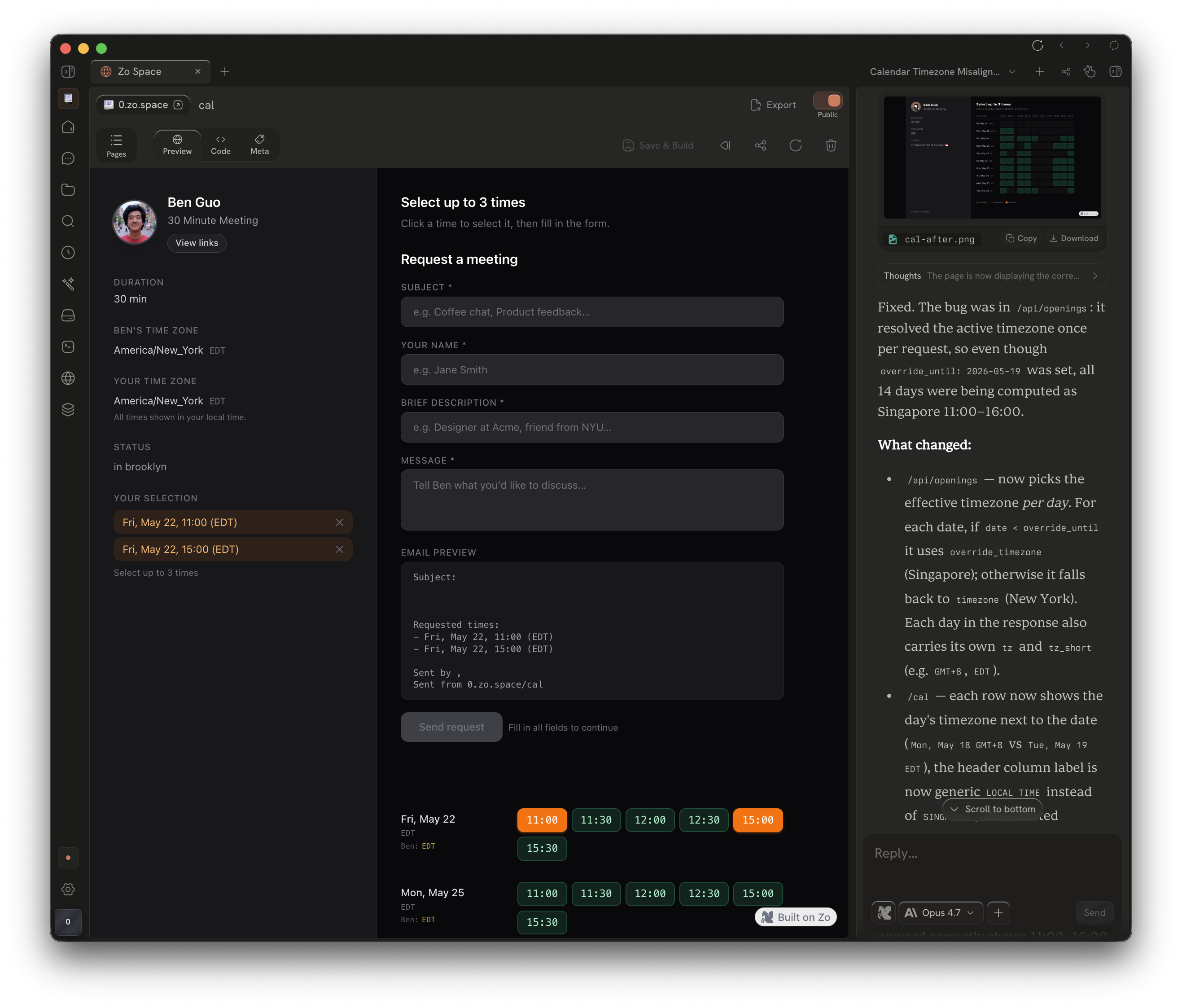 My personal Calendly replacement